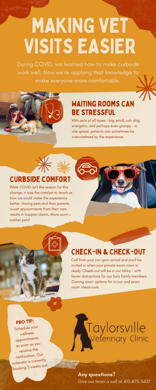 Flyer about curbside check-in